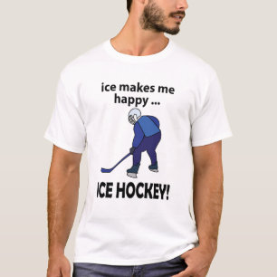 Camiseta Hóquei no Gelo O Gelo Me Faz Feliz Hóquei no Gelo
