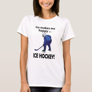 Camiseta Hóquei no Gelo O Gelo Me Faz Feliz Hóquei no Gelo