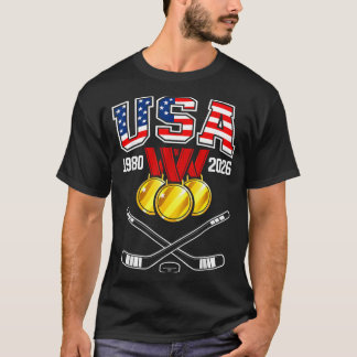 Camiseta Hóquei Vintage EUA Bastões Cruzados 1982 2026