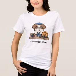 Camiseta Hora Aconchegante de Hobby Cachorro e Gato de Arte
