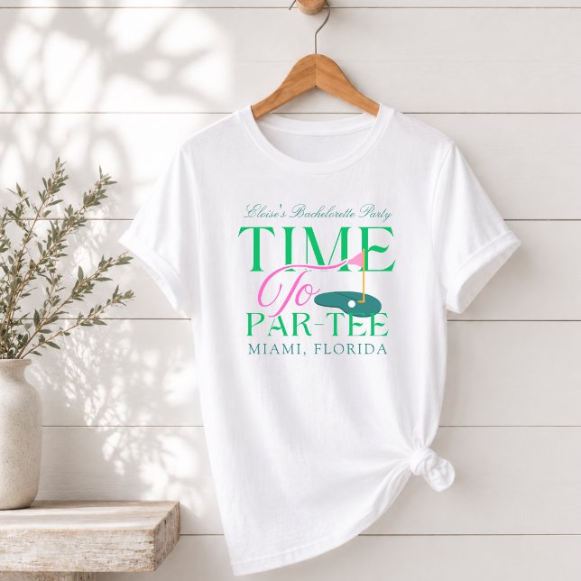 Camiseta Hora da Festa de Golf Solteira (Time to Par-Tee Golf Bachelorette T-Shirt)