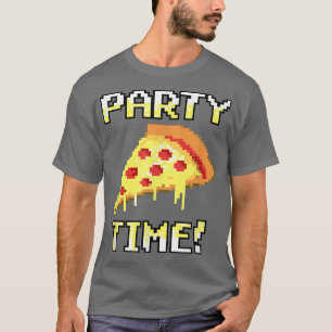 Camiseta Hora da Festa de Pizza Pixelada Gráfica Trendy! 33