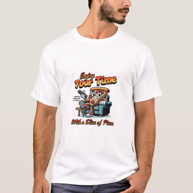 Camiseta Hora da Pizza Modo Relax (Frente)