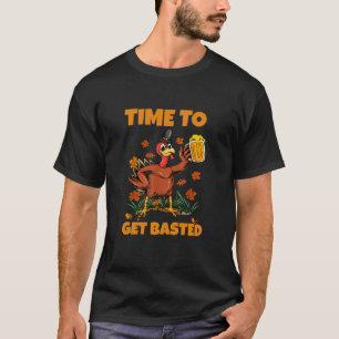Camiseta Hora Da Turquia Ficar Feliz Homens De Ação De Graç