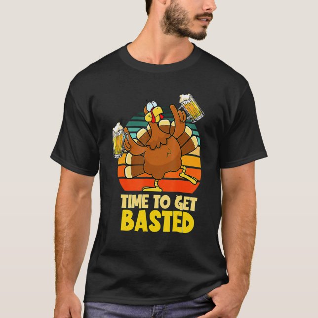 Camiseta Hora De A Turquia Ser Banida, Feliz Dia De Graças. (Frente)