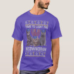 Camiseta Hora De Acender O Meownorah Cat Menorah Feio<br><div class="desc">Hora De Lutar O Gato Meownorah Menorah Sobre O Fim Do Chanukah.</div>