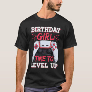Camiseta Hora De Aproximar A Menina De Aniversário Do Jogad
