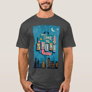 Camiseta Hora de brilhar família Retro City
