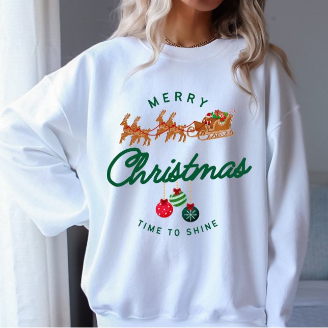 Camiseta Hora de brilhar feliz Natal (Time to Shine Merry Christmas)