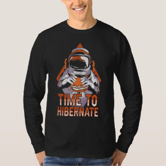 Camiseta Hora De Hibernar Astronauta Engraçado Relaxa Hib