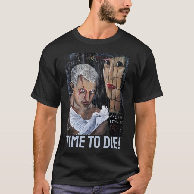 Camiseta Hora de Morrer! Pintura de Alfred Fox (Frente)