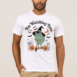 Camiseta Hora de Observar Morcegos Sapo Engraçado