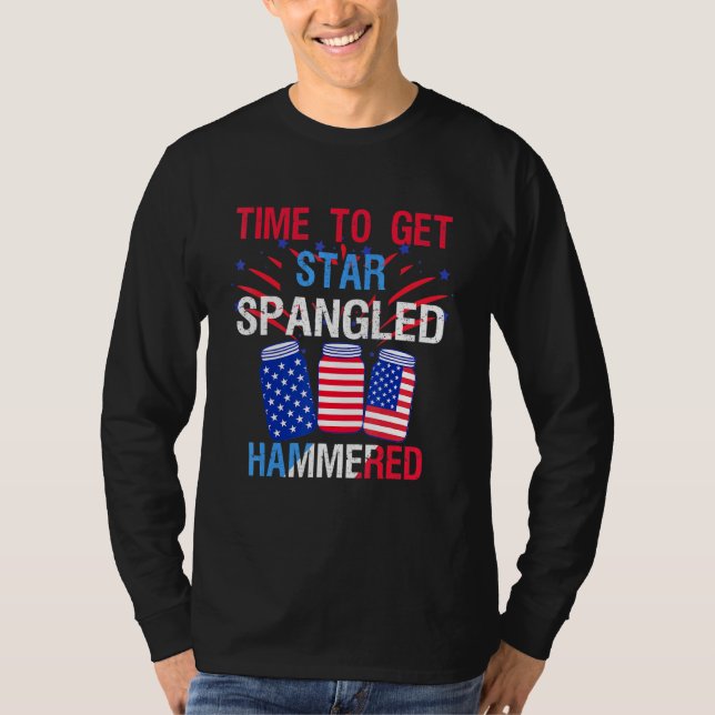 Camiseta Hora De Passar A Estrela, Hammermered, 4 De Julho. (Frente)