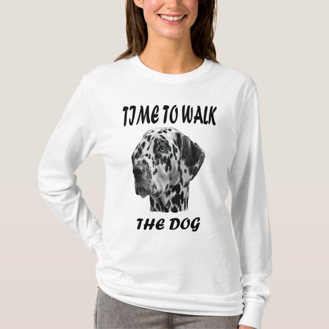 Camiseta Hora de passear com o cachorro (Frente)