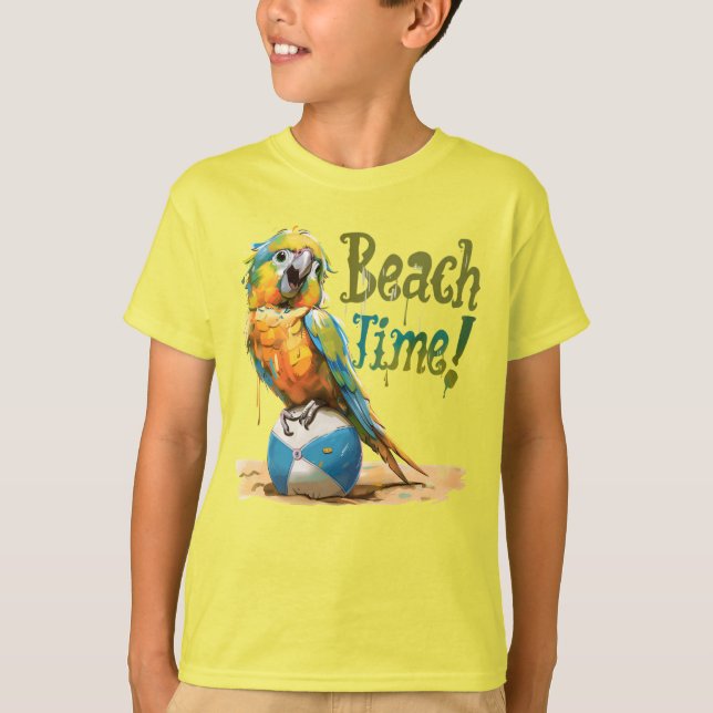 Camiseta Hora de Praia de Parrot Beach (Frente)