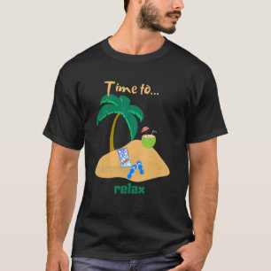 Camiseta Hora De Relaxar A Praia De Coconu Da Palmeira