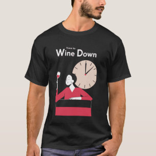 Camiseta Hora de Relaxar com Vinho Amantes de Vinho Engraça