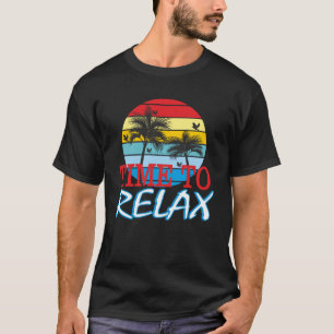 Camiseta Hora de relaxar o equipamento de praia clássico de