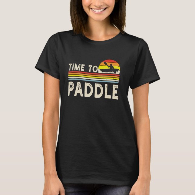 Camiseta Hora de remar o retro Engraçado remando Ka (Frente)