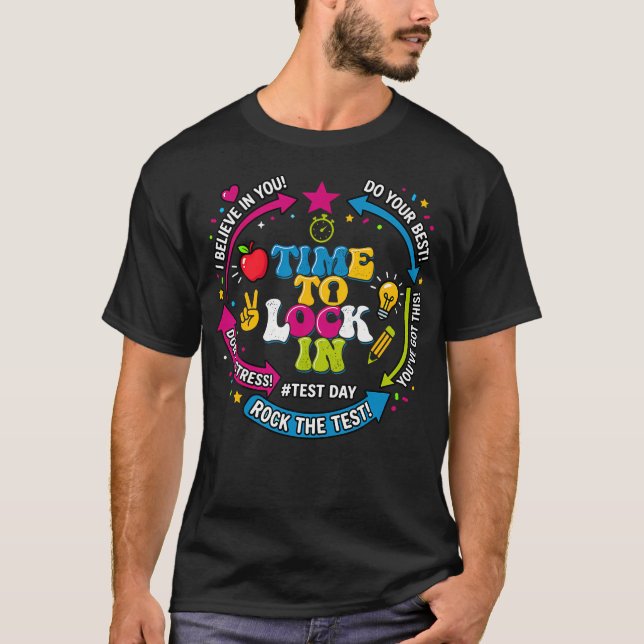 Camiseta Hora de se Concentrar no Dia do Teste para Profess (Frente)