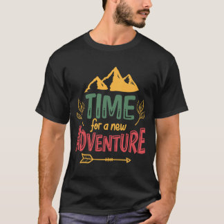 Camiseta Hora de uma Nova Motivação de Viagem de Aventura
