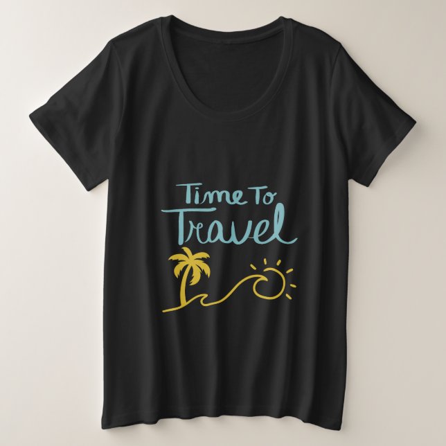 Camiseta Hora de Viagem Beach (Frente do Design)