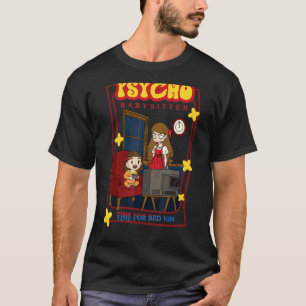 Camiseta Hora Do Babysitter Psicopata Para Bed Kim