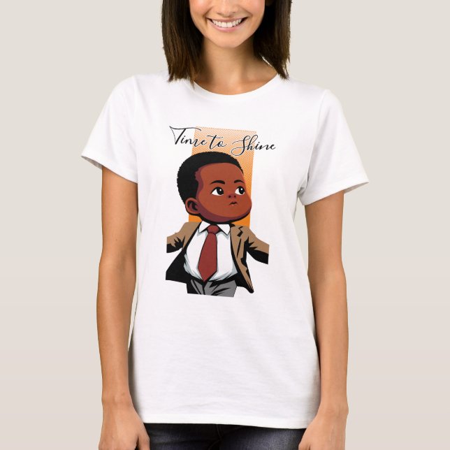Camiseta hora do bebê brilhar (Frente)