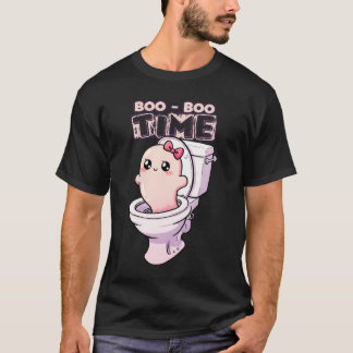 Camiseta Hora do Boo-Boo - Design do Toilet Fantasma Engraç