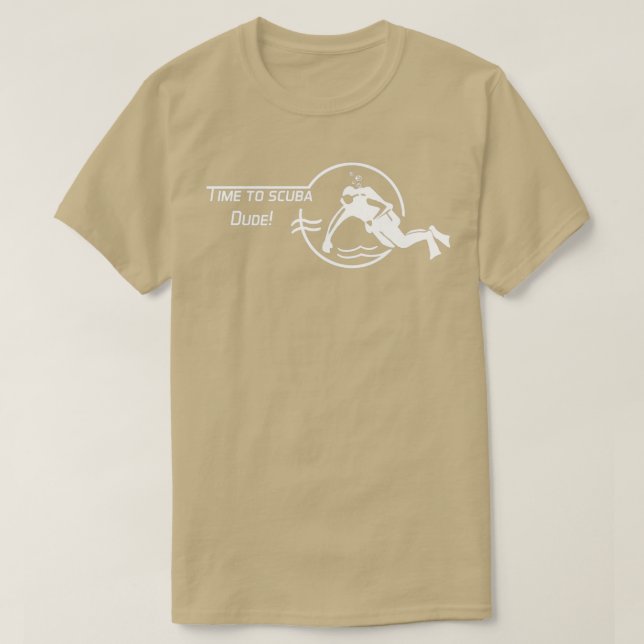 Camiseta Hora do cara branco de mergulho (Frente do Design)