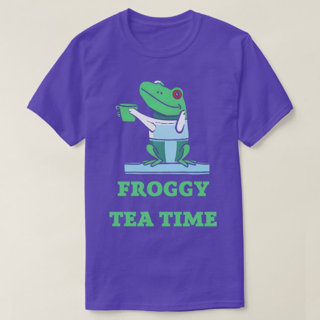 Camiseta Hora do chá de rã (Frente do Design)