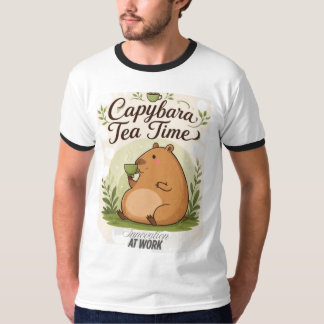 Camiseta Hora do Chá do Capivara | Capivara Fofa Bebendo Ch
