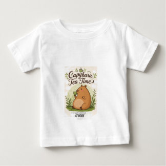 Camiseta Hora do Chá do Capivara | Capivara Fofa Bebendo Ch