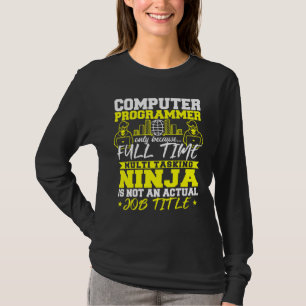 Camiseta Hora do Cheio do Programador do Computador Ninja