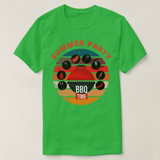 Camiseta Hora do CHURRASCO da Festa de Verão (Frente do Design)