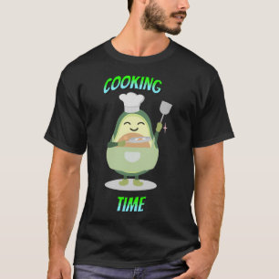 Camiseta hora do cozinhar do abacate