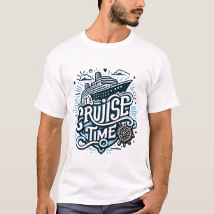 Camiseta Hora do Cruzeiro - Design de Férias Retronáuticas