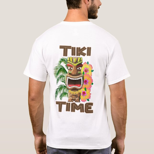 Camiseta Hora do Havaí Luau Tiki (Verso)
