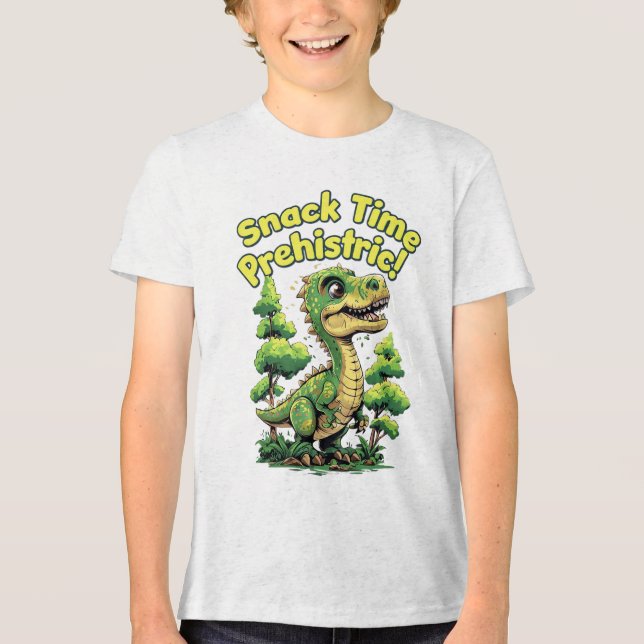 Camiseta Hora do Lanche Pré-Histórico (Frente)