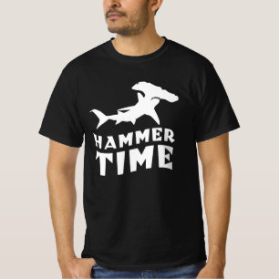 Camiseta Hora do martelo Design Para Amantes De Tubarão-H
