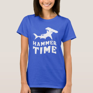 Camiseta Hora do martelo Design Para Amantes De Tubarão-H