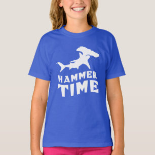 Camiseta Hora do martelo   Design Para Amantes De Tubarão-H