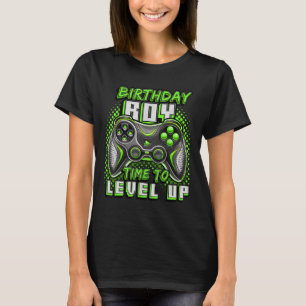 Camiseta Hora do Menino de Subir de Nível Festa de Aniversá