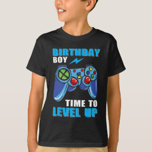Camiseta Hora do Menino para Subir de Nível Jogo de Vídeo M