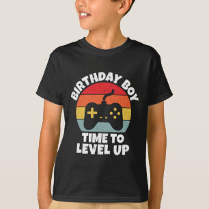 Camiseta Hora do Menino para Subir de Nível no Video Game d