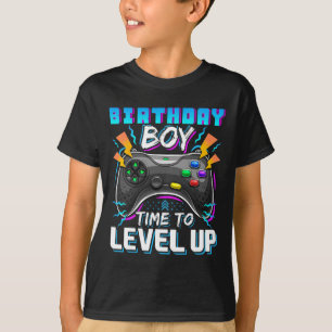 Camiseta Hora do Menino para Subir de Nível no Video Game d