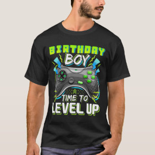 Camiseta Hora do Menino Subir de Nível Presente de Aniversá