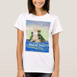 Camiseta hora do oceano, (editável)
