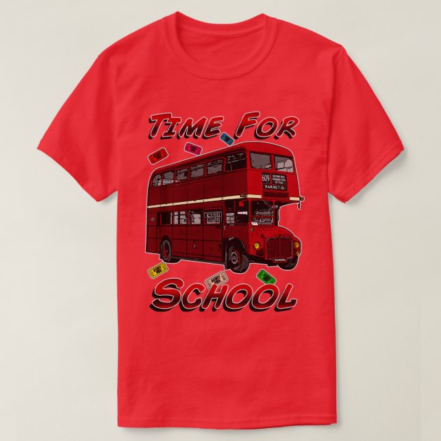 Camiseta Hora Do Ônibus Escolar 2 (Frente do Design)