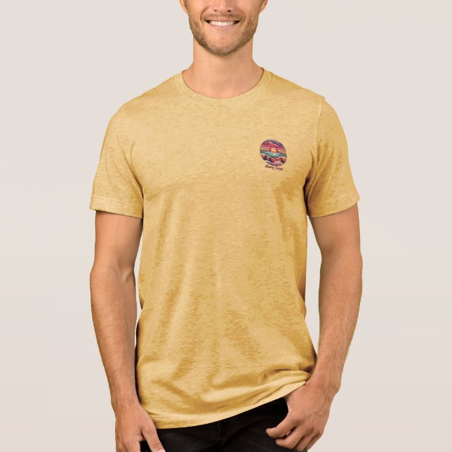 Camiseta Hora do ouro: Percorrendo Tee Sunset | Mens (Frente)